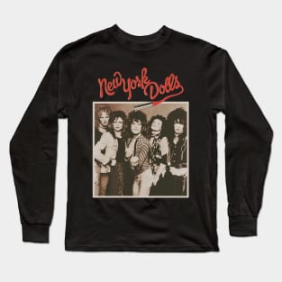 new york dolls retro 90s Long Sleeve T-Shirt